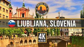  LJUBLJANA, SLOVENIA – City Center Walking Tour on Marathon Day (4K)