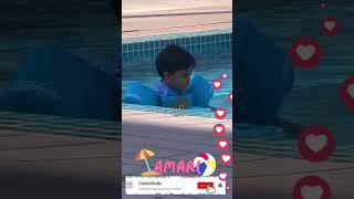 Amari Crawford nagsosolo mgswimming caught by Daddy Billy Crawford ⬆️click bio for more cute videos