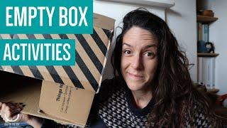 Speech & Language ideas: things to do with a cardboard box