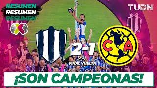 HIGHLIGHTS | Rayadas 2 (2)-(2) 1 América | Liga Mx Femenil - CL2024 Final | TUDN