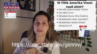 Amerika'ya 10 yillik Turist (B1/B2) vizesi nasil alinir? (2023) Bastan Sona HERSEY!