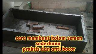 cara membuat Kolam semen sederhana