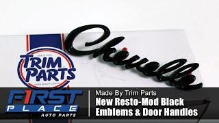 New Resto Mod Black Emblems & Door Handles Made by Trim Parts