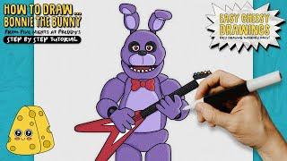 How to Draw BONNIE THE BUNNY  (Five Nights at Freddy's) | Easy Step-By-Step Drawing Tutorial