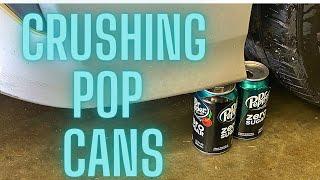 Pop Can Crushing Experiment (Car vs. Pop Cans)