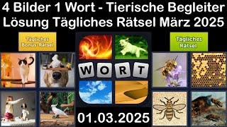 4 Bilder 1 Wort - Tierische Begleiter - 01.03.2025 - Lösung Tägliches Rätsel - März 2025