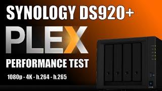 Synology DS920+ NAS 1080p & 4K Plex Test