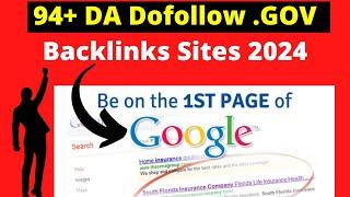 94+ DA Dofollow .GOV Backlinks Sites 2024 @Seosmartkey