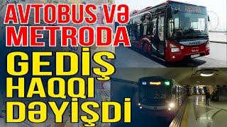 Avtobus və metroda gediş haqqı dəyişdi - Xəbəriniz var? - Media Turk TV