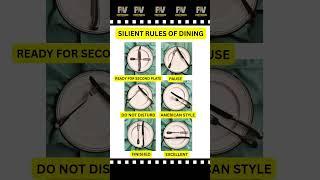 Dining Rules Everyone Should Know ️ | FACTVERSE | #rules #dining #language #signs