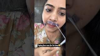 Trying face wax for the first time  #trending #vlog #teluguvlogs #productreview