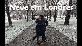 Nossa primeira neve em Londres! Dezembro 2017 \\O//