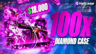 OPENING 100x TIMES DIAMOND CASE ON HELLCASE!! ($18600 Hellcase opening)