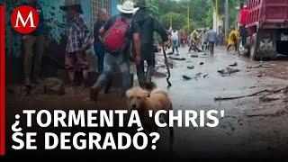 Tormenta tropical 'Chris' se degradó, pero las lluvias continúan en Veracruz
