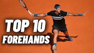 Top 10 Greatest Tennis Forehands In History - ATP Forehand Slow Motion Technique