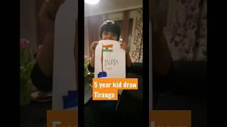 Republic day  Kids draw Indian flag #shorts #drawing #viral #india #youtubeshorts