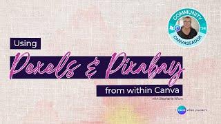 Using Pexels and Pixabay from within Canva