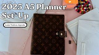 2025 A5 Planner Set Up | Louis Vuitton Agenda | Cloth & Paper