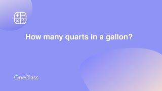 How many quarts in a gallon?