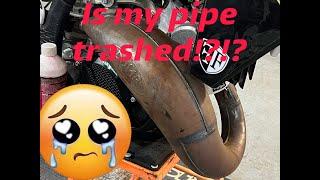 Rusty Doma exhaust pipe cleaning, so satisfying!!! KTM TBI 125sx 250sx 300sx