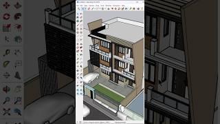 Advance method to create louvres in SketchUp #Sketchup #new #youtubeshorts  #viralvideo