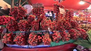 Colours and Sounds of the Biggest Food and Vegetable Market in Europe. Turin, Torino, Italy.