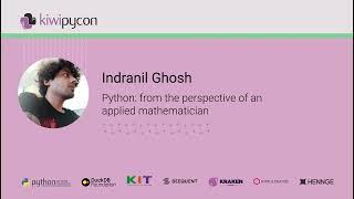 Python: from the perspective of an applied mathematician Indranil Ghosh