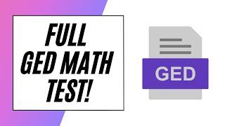 GED Math Practice TEST!