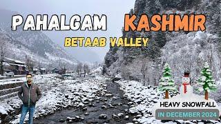 Pahalgam Kashmir | Betaab Valley In December | Heavy snowfall In Pahalgam | Winter Kashmir ️