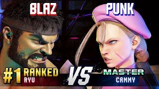 SF6 ▰ BLAZ (#1 Ranked Ryu) vs PUNK (Cammy) ▰ High Level Gameplay