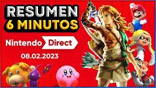 ¡¡Resumen NINTENDO DIRECT!!  TODOS LOS JUEGOS y ANUNCIOS para Nintendo Switch (8 de Febrero 2023)