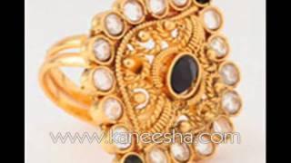 Diamond Style Designer Ring, Indian Fashion Gold Ring