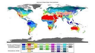 Koppen Climate Map:  Deserts