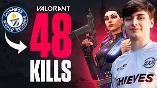 *NEW* VALORANT WORLD RECORD - 100T Asuna's VCT 48 Kill Streak!