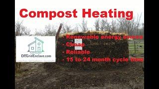 Compost Heating. Cheap, reliable and renewable energy source! Passive heating for OffGrid Life.