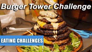 7lb Burger Tower Challenge in Gotanda