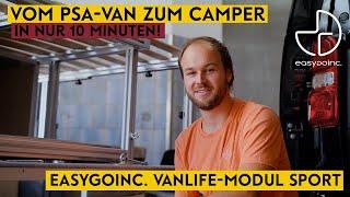 Vom PSA-Van zum Camper in nur 10 Minuten | Das easygoinc. Vanlife-Modul SPORT