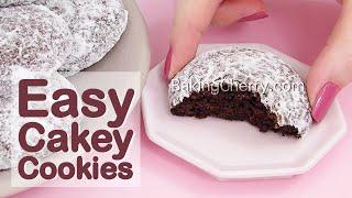 EASY CAKEY CHOCOLATE COOKIES (no mixer needed) | Homemade Cookie Recipe | Baking Cherry