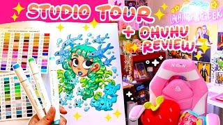 Studio Tour & Alcohol Marker Review  ft. Ohuhu