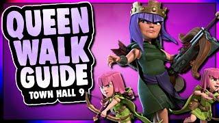 TH9 QUEEN WALK GUIDE | MASTER THE AQ WALK | Clash of Clans