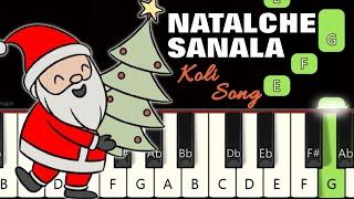 Natalche Sanala  | Piano tutorial | Piano Notes |Piano Online #pianotimepass #christmas #kolisongs