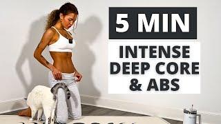 5 Min Intense Daily DEEP CORE & AB Workout | No Repeat | No Equipment