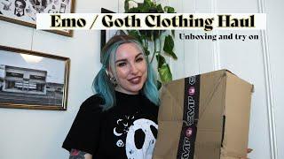 Emo, Goth Clothing Haul. Unboxing and Try on. EMP. Jack Skellington, Slipknot.