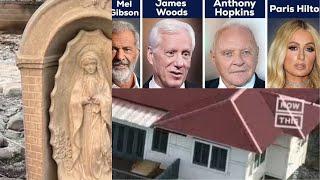 Celebrities who have lost their homes in LA, The house and Virgin Mary statue that survived LA fire.