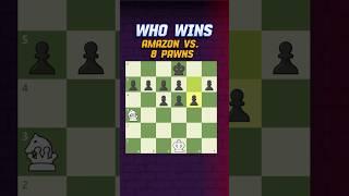 Who wins? Amazon vs 8 Pawns #chess #schach #minichess