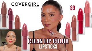 *new* COVERGIRL CLEAN LIP COLOR LIPSTICKS + NATURAL LIGHTING SWATCHES | MagdalineJanet