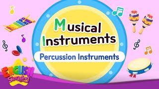 Kids vocabulary - Musical instruments _ Percussion Instruments - English educational video