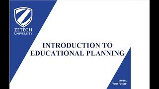 Introduction to Educational Planning