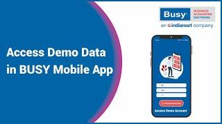 Access Demo Account in BUSY Mobile App (Hindi) | BUSY Mobile App | BUSY