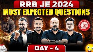 RRB JE 2024 | Most Expected Questions For RRB JE CBT- 1 | Day -4 | RRB JE Non Tech Preparation